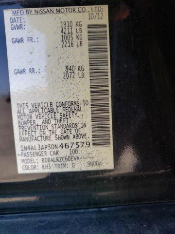 Photo 10 from auction – 2013 NISSAN ALTIMA 2.5 with VIN 1N4AL3AP3DN467579