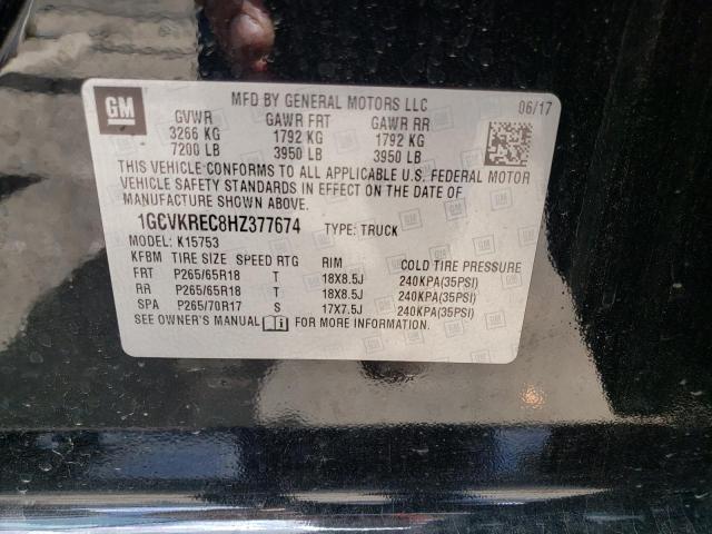 Photo 10 from auction – 2017 CHEVROLET SILVERADO with VIN 1GCVKREC8HZ377674