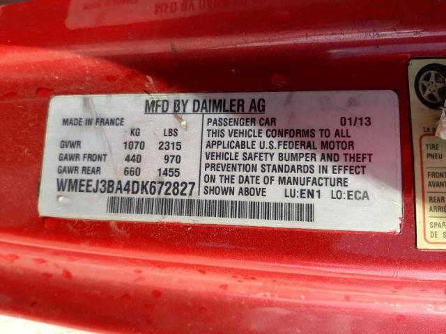 Photo 10 from auction – 2013 SMART FORTWO PUR with VIN WMEEJ3BA4DK672827