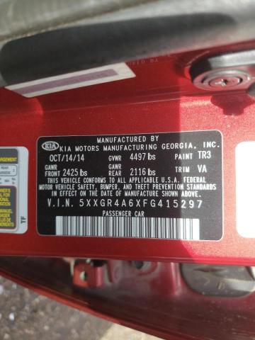 Photo 10 from auction – 2015 KIA OPTIMA SX with VIN 5XXGR4A6XFG415297