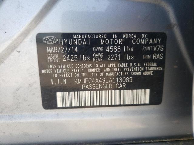 Photo 10 from auction – 2014 HYUNDAI SONATA HYB with VIN KMHEC4A49EA113089