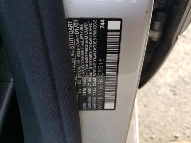 Photo 10 from auction – 2001 MERCEDES-BENZ E 320 with VIN WDBJF65J61B309516