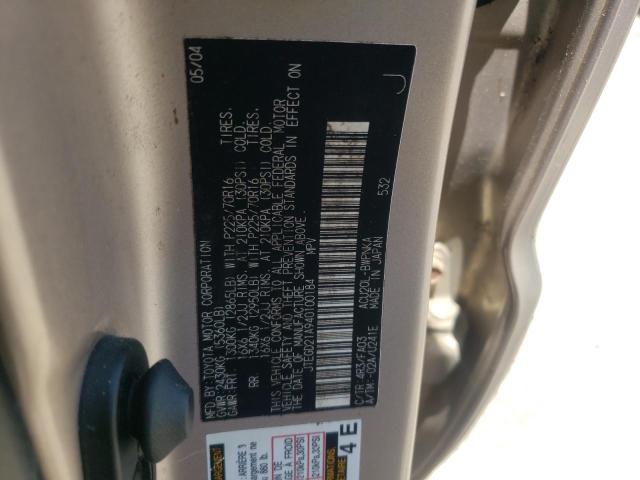 Photo 10 from auction – 2004 TOYOTA HIGHLANDER with VIN JTEGD21A940100184