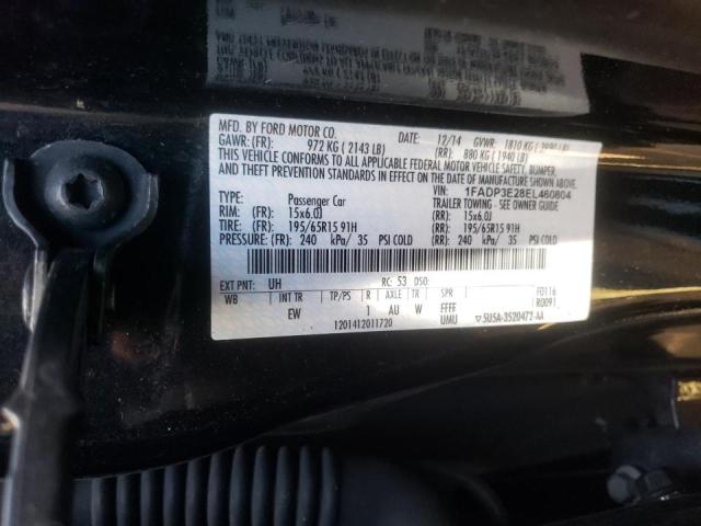 Photo 10 from auction – 2014 FORD FOCUS S with VIN 1FADP3E28EL460804