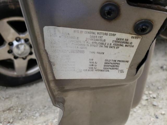 Photo 10 from auction – 2003 CHEVROLET SILVERADO with VIN 1GCHK29173E366985