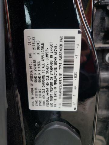 Photo 10 from auction – 2007 ACURA TL with VIN 19UUA66227A017818