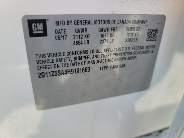 Photo 10 from auction – 2017 CHEVROLET IMPALA LS with VIN 2G11Z5SA4H9191669