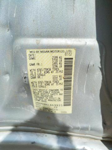 Photo 10 from auction – 2012 NISSAN FRONTIER S with VIN 1N6AD0ER8CC469935