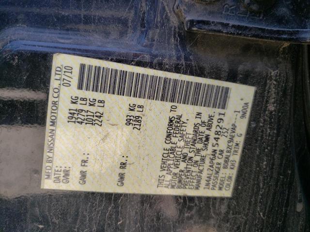 Photo 10 from auction – 2010 NISSAN ALTIMA BAS with VIN 1N4AL2AP6AN548291