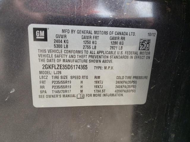 Photo 10 from auction – 2013 GMC TERRAIN DE with VIN 2GKFLZE35D6174365