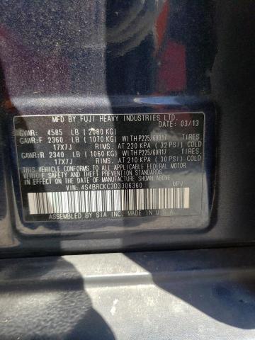 Photo 10 from auction – 2013 SUBARU OUTBACK 2. with VIN 4S4BRCKC3D3306360