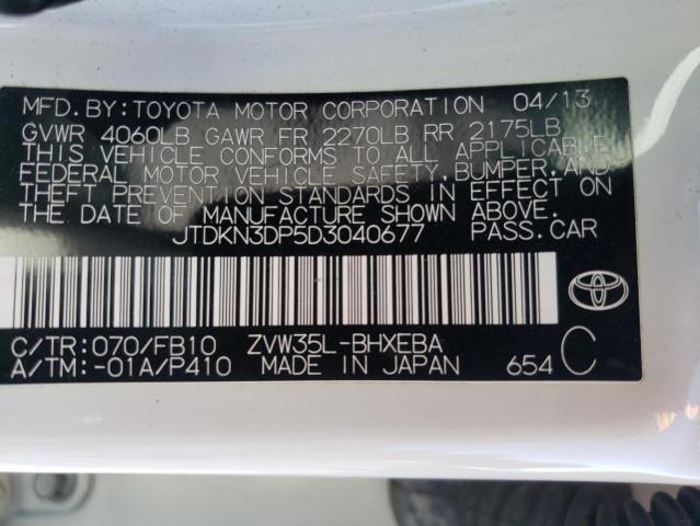 Photo 10 from auction – 2013 TOYOTA PRIUS PLUG with VIN JTDKN3DP5D3040677