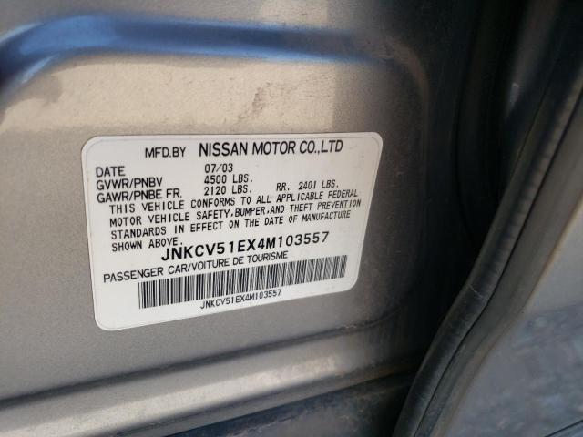 Photo 10 from auction – 2004 INFINITI G35 with VIN JNKCV51EX4M103557