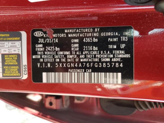 Photo 10 from auction – 2015 KIA OPTIMA EX with VIN 5XXGN4A76FG385784