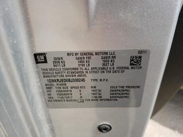 Photo 10 from auction – 2011 CHEVROLET TRAVERSE L with VIN 1GNKRJED6BJ308245
