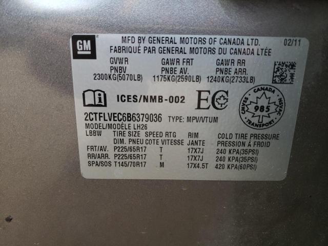 Photo 10 from auction – 2011 GMC TERRAIN SL with VIN 2CTFLVEC6B6379036