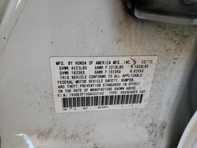 Photo 10 from auction – 2016 ACURA ILX PREMIU with VIN 19UDE2F70GA002145