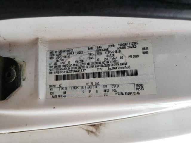 Photo 10 from auction – 2007 FORD E350 with VIN 1FBSS31LX7DA41837