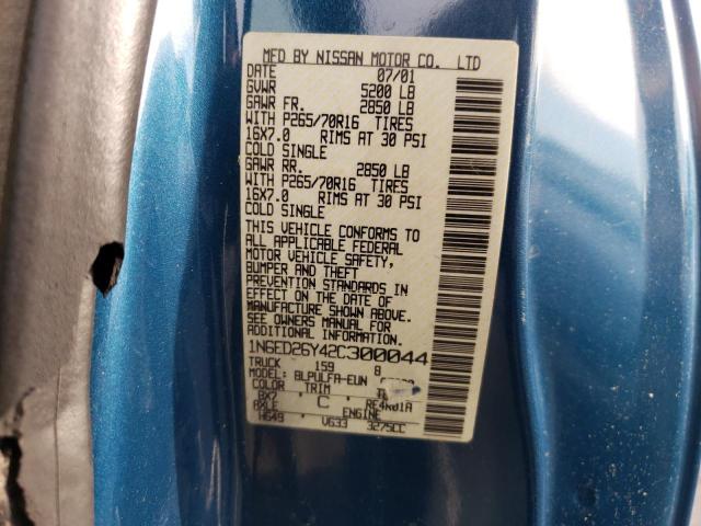 Photo 10 from auction – 2002 NISSAN FRONTIER K with VIN 1N6ED26Y42C300044