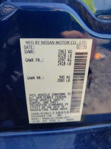 Photo 10 from auction – 2020 NISSAN ALTIMA SR with VIN 1N4BL4CV6LC238958