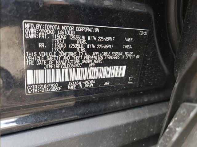 Photo 10 from auction – 2020 TOYOTA RAV4 LE with VIN JTMF1RFV2LD064827