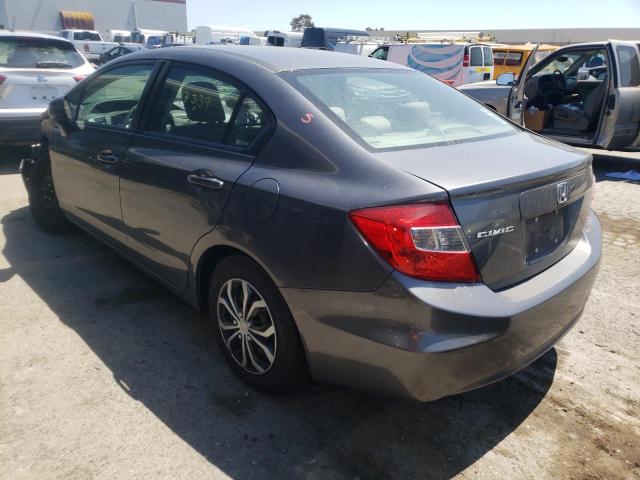 Photo 3 from auction – 2012 HONDA CIVIC LX with VIN 19XFB2F54CE345059