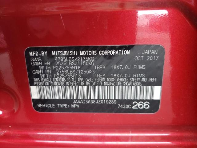 Photo 10 from auction – 2018 MITSUBISHI OUTLANDER with VIN JA4AD3A38JZ019289