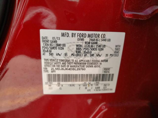 Photo 10 from auction – 2013 LINCOLN MKX with VIN 2LMDJ6JK4DBL29760