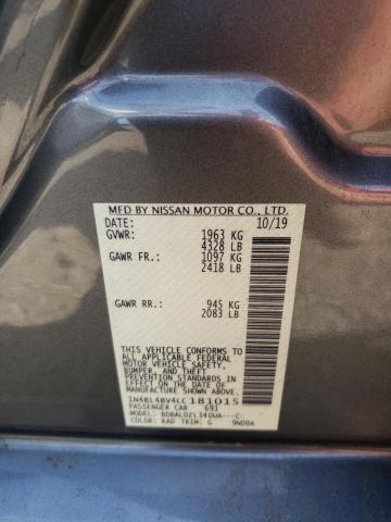 Photo 10 from auction – 2020 NISSAN ALTIMA S with VIN 1N4BL4BV4LC181015