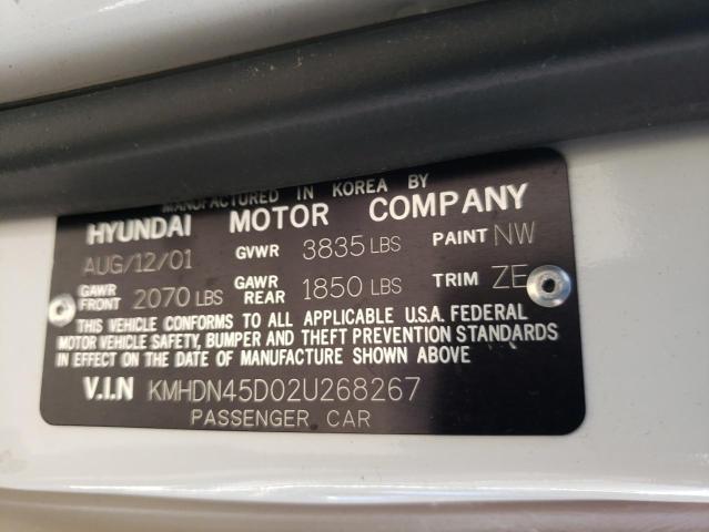 Photo 10 from auction – 2002 HYUNDAI ELANTRA with VIN KMHDN45D02U268267