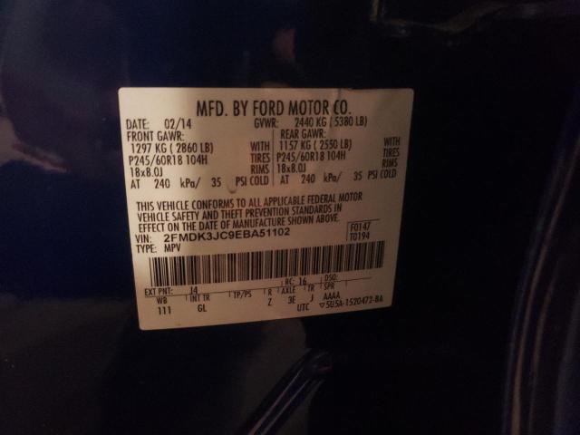 Photo 10 from auction – 2014 FORD EDGE SEL with VIN 2FMDK3JC9EBA51102
