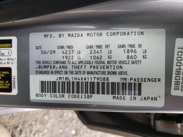 Photo 10 from auction – 2010 MAZDA SPEED 3 with VIN JM1BL1H4XA1179088