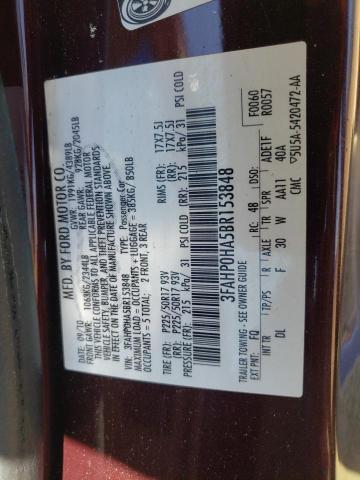 Photo 10 from auction – 2011 FORD FUSION SE with VIN 3FAHP0HA5BR153848