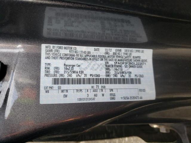 Photo 10 from auction – 2013 FORD FOCUS SE with VIN 1FADP3F29DL222571