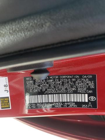 Photo 10 from auction – 2010 TOYOTA PRIUS with VIN JTDKN3DUXA5001220