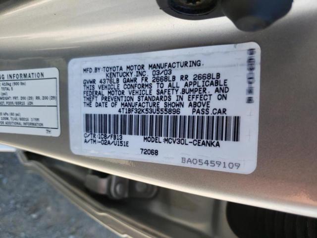 Photo 10 from auction – 2003 TOYOTA CAMRY LE with VIN 4T1BF32K53U555896