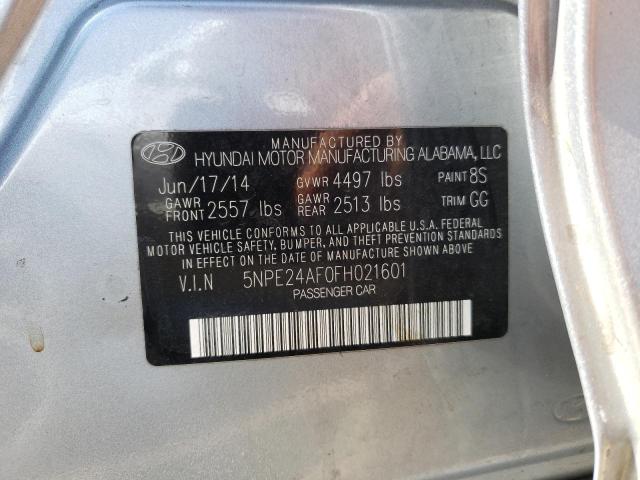 Photo 10 from auction – 2015 HYUNDAI SONATA SE with VIN 5NPE24AF0FH021601