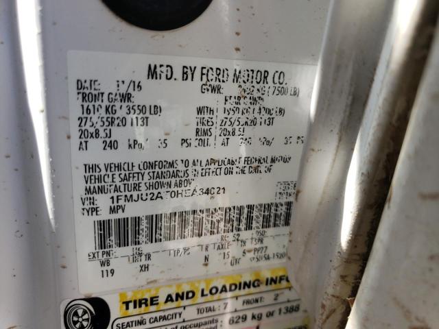 Photo 10 from auction – 2017 FORD EXPEDITION with VIN 1FMJU2AT0HEA34821
