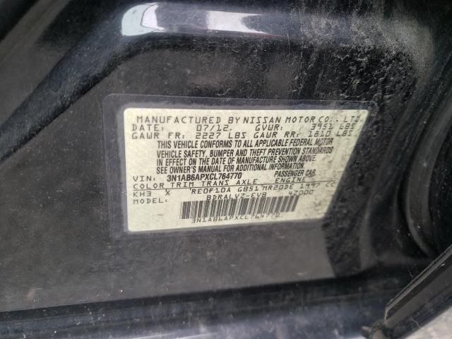 Photo 10 from auction – 2012 NISSAN SENTRA 2.0 with VIN 3N1AB6APXCL764770