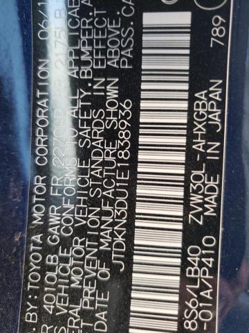 Photo 10 from auction – 2014 TOYOTA PRIUS with VIN JTDKN3DU1E1838936