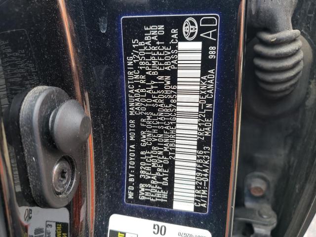 Photo 10 from auction – 2016 TOYOTA COROLLA L with VIN 2T1BURHE1GC578576