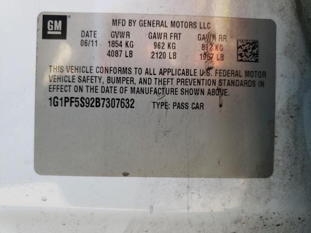 Photo 10 from auction – 2011 CHEVROLET CRUZE LT with VIN 1G1PF5S92B7307632