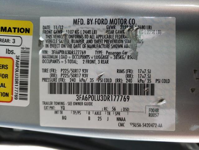 Photo 10 from auction – 2013 FORD FUSION SE with VIN 3FA6P0LU3DR177769