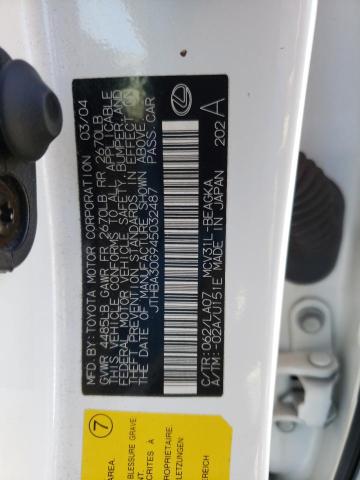 Foto 10 de la subasta – 2004 LEXUS ES 330 con VIN JTHBA30G945032487
