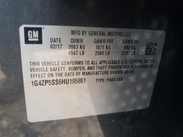 Photo 10 from auction – 2017 BUICK LACROSSE E with VIN 1G4ZP5SS6HU195861