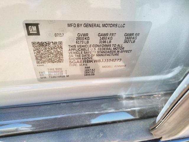 Photo 10 from auction – 2018 BUICK ENCLAVE ES with VIN 5GAERBKW8JJ104273