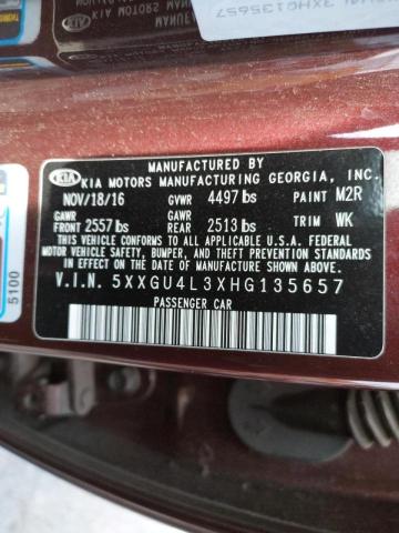 Photo 10 from auction – 2017 KIA OPTIMA EX with VIN 5XXGU4L3XHG135657