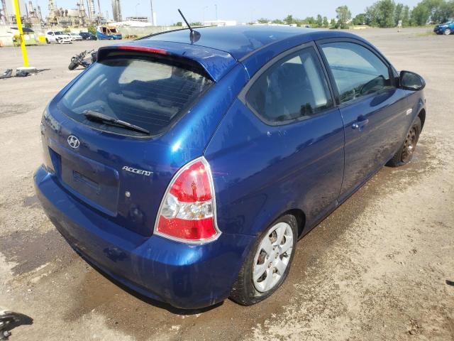 Photo 4 from auction – 2007 HYUNDAI ACCENT BAS with VIN KMHCN35C37U012161