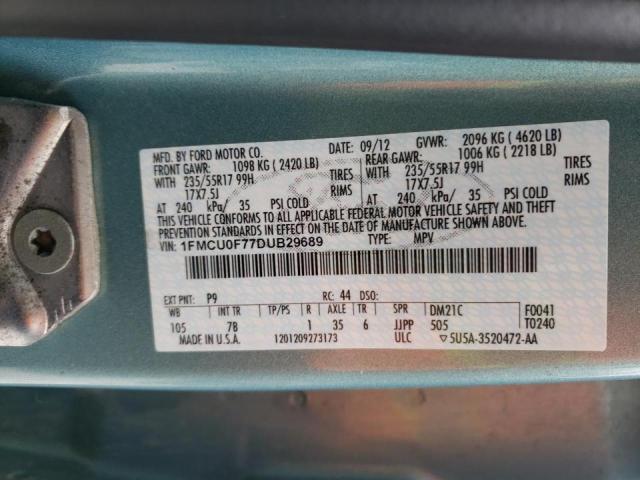 Photo 10 from auction – 2013 FORD ESCAPE S with VIN 1FMCU0F77DUB29689