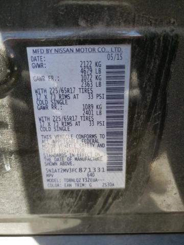 Photo 10 from auction – 2015 NISSAN ROGUE S with VIN 5N1AT2MV3FC871331